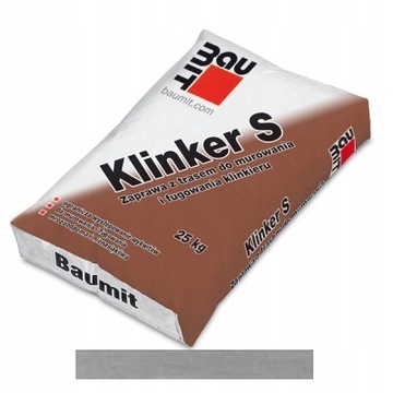 Zaprawa Fuga do klinkieru BAUMIT Ciemno Szara 25kg