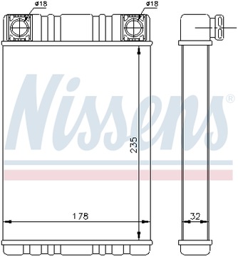 NISSENS RADIÁTOR MERCEDES TŘÍDA C T-MODEL 01- 0