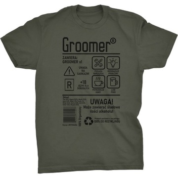 Groomer Etykieta Koszulka Prezent Dla Groomera
