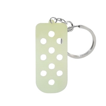 Brelok na przypinki Crocs Jibbitz biały - świecący