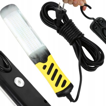 Лампа для мастерской, фонарик, 100 светодиодов, кабель с крючком, сильный свет 8 метров