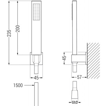 Mexen Estrella R02 Bathtub Chrome Battery