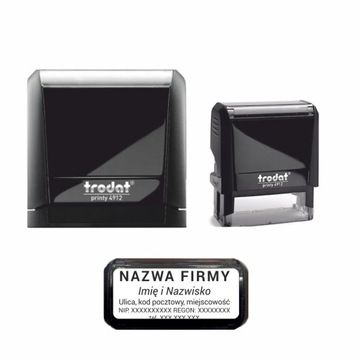 Штамп COMPANY STAMP офисный TRODAT 4912 на 6 строк с ЛАСТИКОМ + ДИЗАЙН