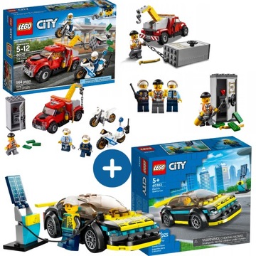 LEGO City 60137 Eskorta policyjna + 60383 Elektryczny samochód sportowy 2w1