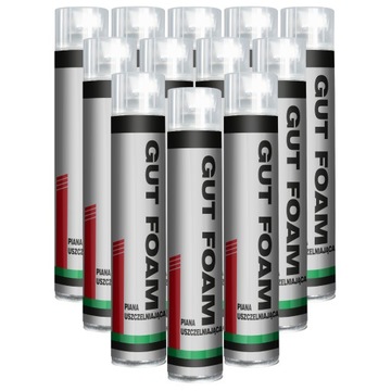 12x PIANA MONTAŻOWA PIANKA NISKOPRĘZNA PISTOLETOWA POLIURETANOWA 750ml