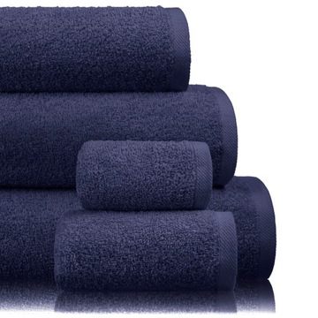 GRANATOWY RĘCZNIK HOTELOWY KĄPIELOWY DO SPA DUŻY GRUBY FROTTE 40X60 450g/m2