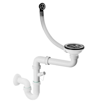 СИФОН ДЛЯ КУХОННОЙ МОЙКИ, ЧЕРНЫЙ