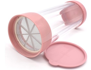 Pojemnik na cukier puder z sitkiem rozpylacz 19 x 8 cm