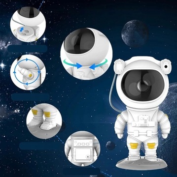 Набор ЗВЕЗДНЫЙ ПРОЕКТОР с розовым УВЛАЖНИТЕЛЕМ Led Night Light Astronaut