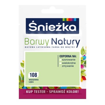 Śnieżka Barwy Natury Lateksowa Farba TESTER wiosenna łąka 108 25ML