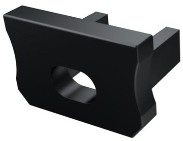 Заглушка боковая черная для алюминиевых профилей типа X LUMINES - с отверстием