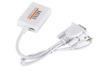 Конвертер изображения с VGA + аудиоразъем 3,5 мм на HDMI