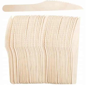 Ножи деревянные 16,5 см, одноразовые, 100 шт.