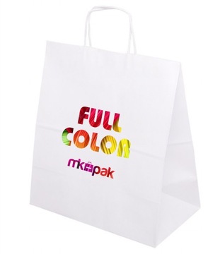 TORBA PAPIEROWA Z TWOIM NADRUKIEM 30x17x34 100 SZT
