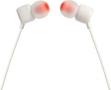 Наушники JBL T110 с микрофоном, белые