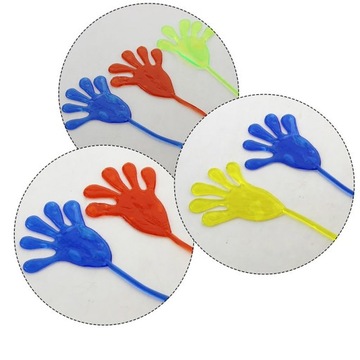 20x PACŁAPKA ŻELOWA ŁAPKA RĄCZKA MEGA LEPKA KLEJĄCA STICKY TOY PRANK ŻART