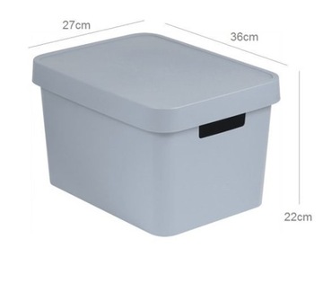 Контейнер Curver Ажурный с крышкой 17л Серый