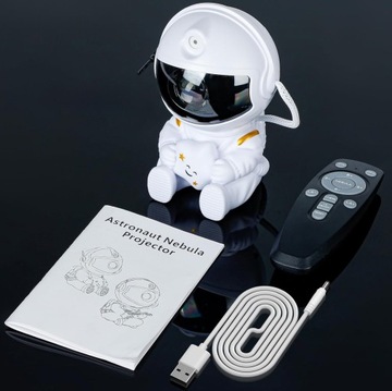PROJEKTOR GWIAZD NIEBA ASTRONAUTA LAMPKA NOCNA DLA DZIECI RZUTNIK NA PILOT
