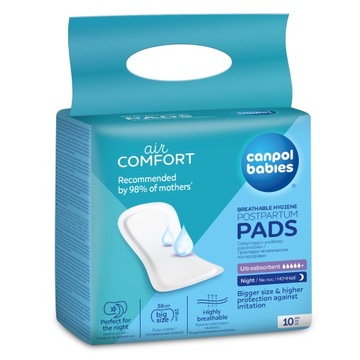 CANPOL ABSORBENT ПОСЛЕРОДОВЫЕ НОЧНЫЕ ПРОКЛАДКИ 12 шт.