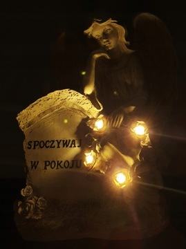 ПРИЗОВ АНГЕЛА-ХРАНИТЕЛЯ с надписью ПОКОЙСЯ С МИРОМ на могилу Вашего СЫНА, 21,5 СМ