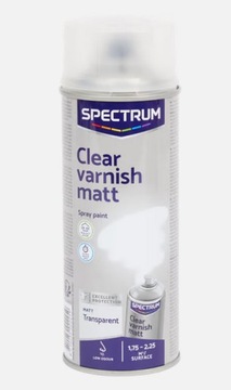 Spectrum - Lakier w sprayu MATOWY bezbarwny - 400 ml