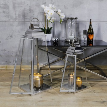 Серебряный садовый фонарь, гламурный фонарь 2в1, 71см