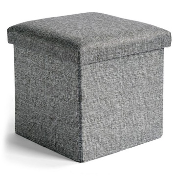 Складной тканевый пуф DIEGO серый размер L