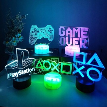3D Night Lamp Gaming Room Desk Setup Lighting