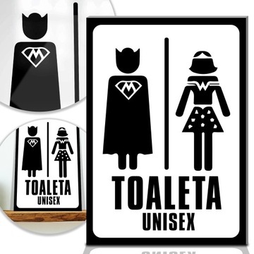 Śmieszna TABLICZKA do WC TOALETA UNISEX MiX WZORY