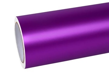 FOLIA PERŁA SATYNA FIOLETOWA 50cm x 152cm FIOLET CHROM MAT SAMOCHODOWA