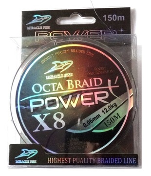 PLECIONKA x8 POWER OCTA BRAID 0,06 mm / 12 kg !