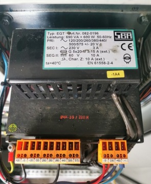 Transformator SBA EGT 690VA + 600W 230v 3A 60v10A