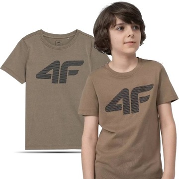 KOSZULKA CHŁOPIĘCA 4F PIŁKARSKA SPORTOWA TRENINGOWA T-SHIRT DLA DZIECI