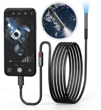 KAMERA INSPEKCYJNA WARSZTATOWA ENDOSKOP USB WIFI ANDROID IOS