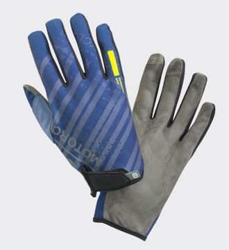 Rękawiczki Motocyklowe Husqvarna Authentic Niebieskie (Rozmiar:L)