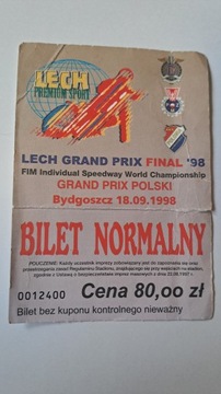 GRAND PRIX POLSKI 18-09-1998 BYDGOSZCZ ŻUŻEL SPEEDWAY