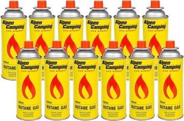 GAZ kartusz NABÓJ gazowy ALPEN CAMPING 400ml x12
