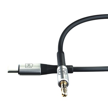 3мк Кабель AUX minijack 3,5 мм - USB C 1 м