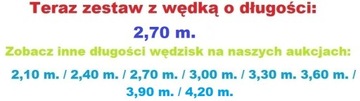 Bogaty Zestaw Wędkarski Spławik TERAZ WĘDKA 2,70m.