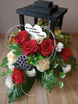 Фонарь Фонарь Цветы на могилу НАБОР букета