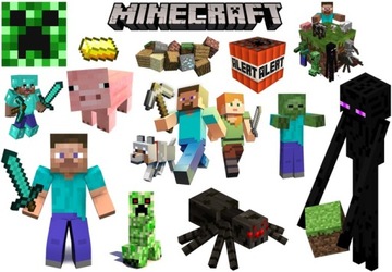 TATUAŻE ZMYWALNE DLA DZIECI MINECRAFT DUŻO WZORÓW