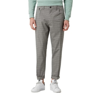 -40% CALVIN KLEIN MĘSKIE SPODNIE MATERIAŁOWE TAPERED SZARE 56