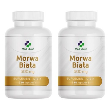 Morwa biała 500 mg Lepszy metabolizm cukrów, obniżenie glukozy