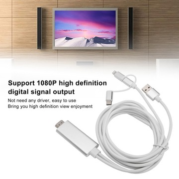 3 в 1 Кабель-адаптер Micro USB Type C Адаптер кабеля HDMI Mirror in G