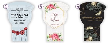 Наклейки Этикетки ŻUBROWKA WEDDING VODKA, матовая фольга