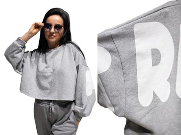 Miho's krótka damska bluza bawełniana z napisem