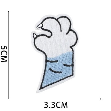 НАБОР НАШИВОК С ТЕРМОВЫШИВКОЙ «КОШАЧЬИ ЛАПКИ» ИЗ 12 ШТ.