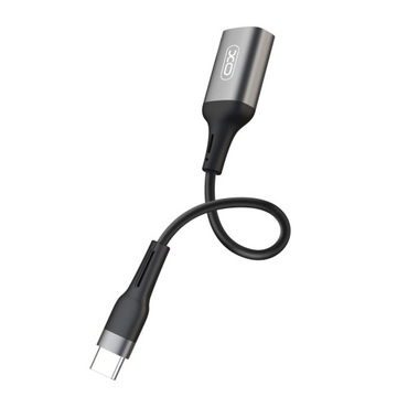 XO Przejściówka adapter USB do USB-C czarny z transmisją danych