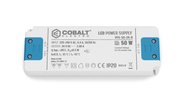 Zasilacz LED CobaltElectro PFV 24V 50W IP20