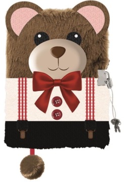 Щоденник з замочком 3D Пухнастик A5 96k Teddy Bear